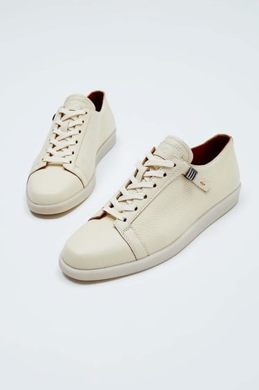  Tamer Tanca Erkek Hakiki Deri Fildişi Sneakers & Spor Ayakkabı