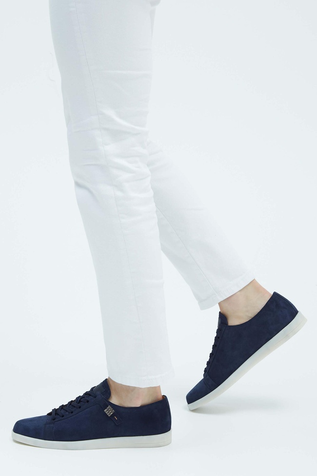  Tamer Tanca Erkek Hakiki Deri Lacivert Süet Sneakers & Spor Ayakkabı