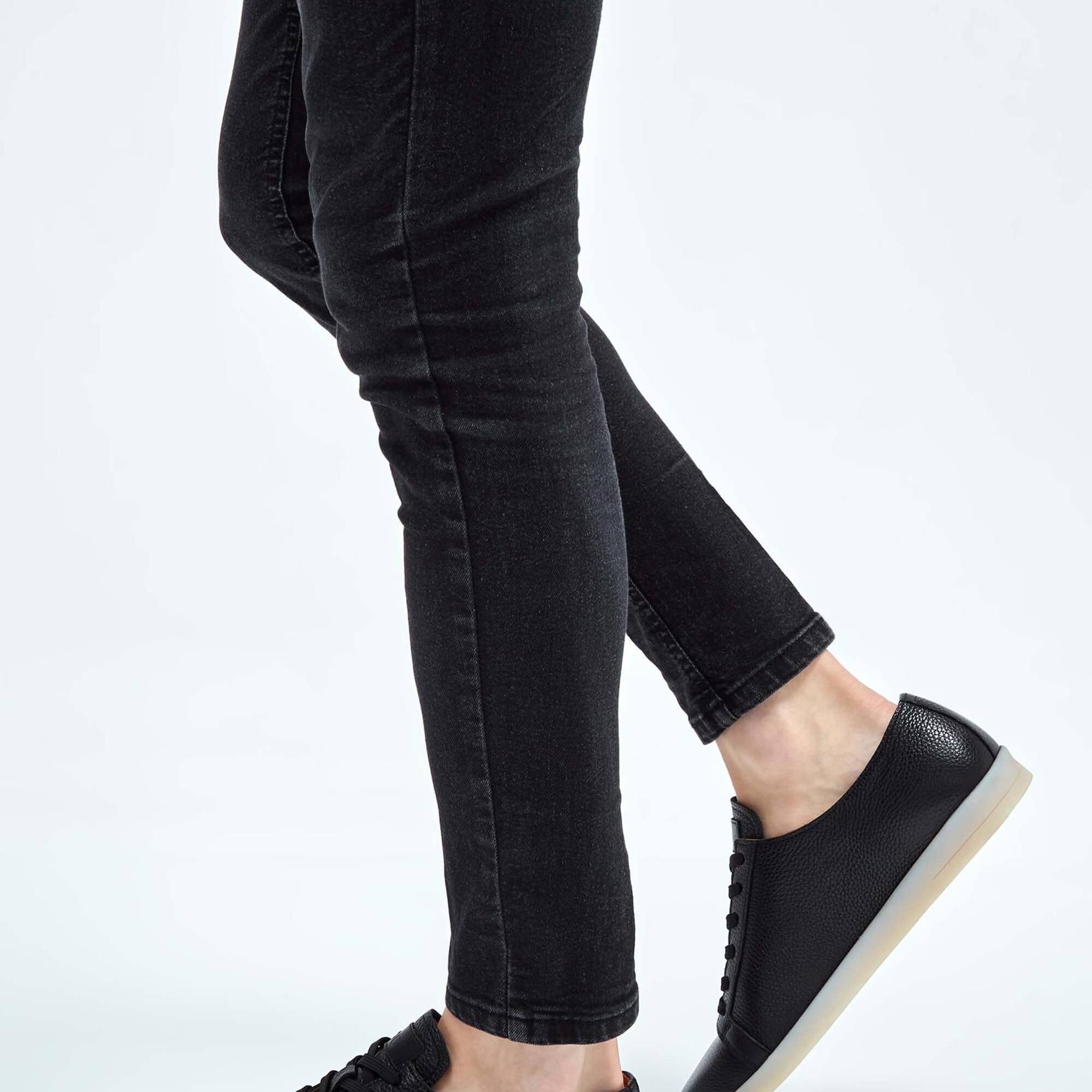 Tamer Tanca Erkek Hakiki Deri Siyah Sneakers & Spor Ayakkabı