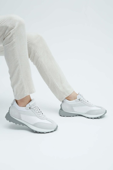  Tamer Tanca Erkek Hakiki Deri Beyaz Sneakers & Spor Ayakkabı