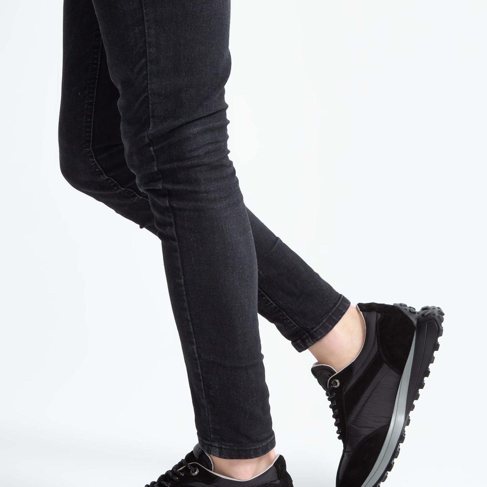 Tamer Tanca Erkek Hakiki Deri Siyah Sneakers & Spor Ayakkabı