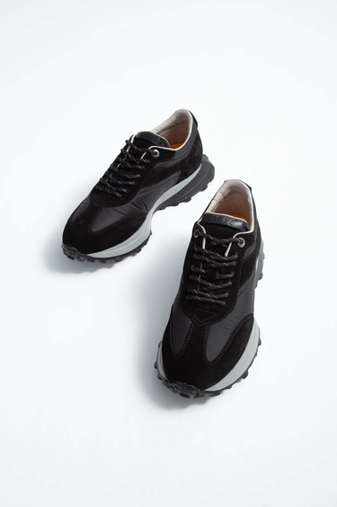  Tamer Tanca Erkek Hakiki Deri Siyah Sneakers & Spor Ayakkabı