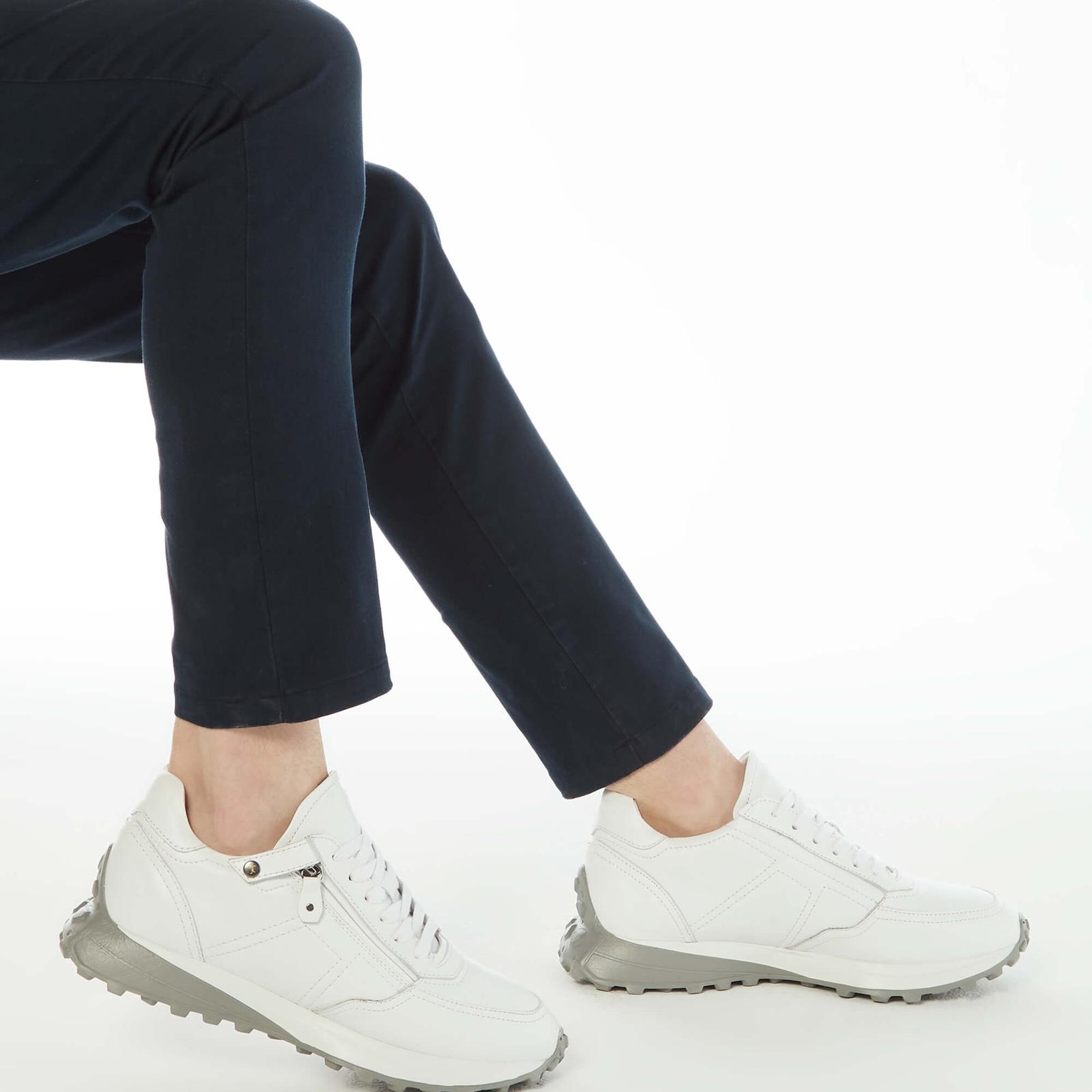 Tamer Tanca Erkek Hakiki Deri Beyaz Sneakers & Spor Ayakkabı