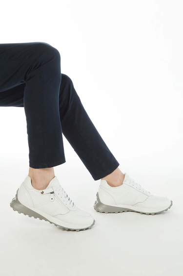  Tamer Tanca Erkek Hakiki Deri Beyaz Sneakers & Spor Ayakkabı