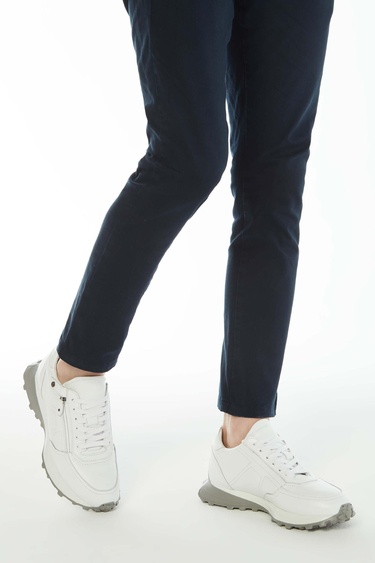  Tamer Tanca Erkek Hakiki Deri Beyaz Sneakers & Spor Ayakkabı