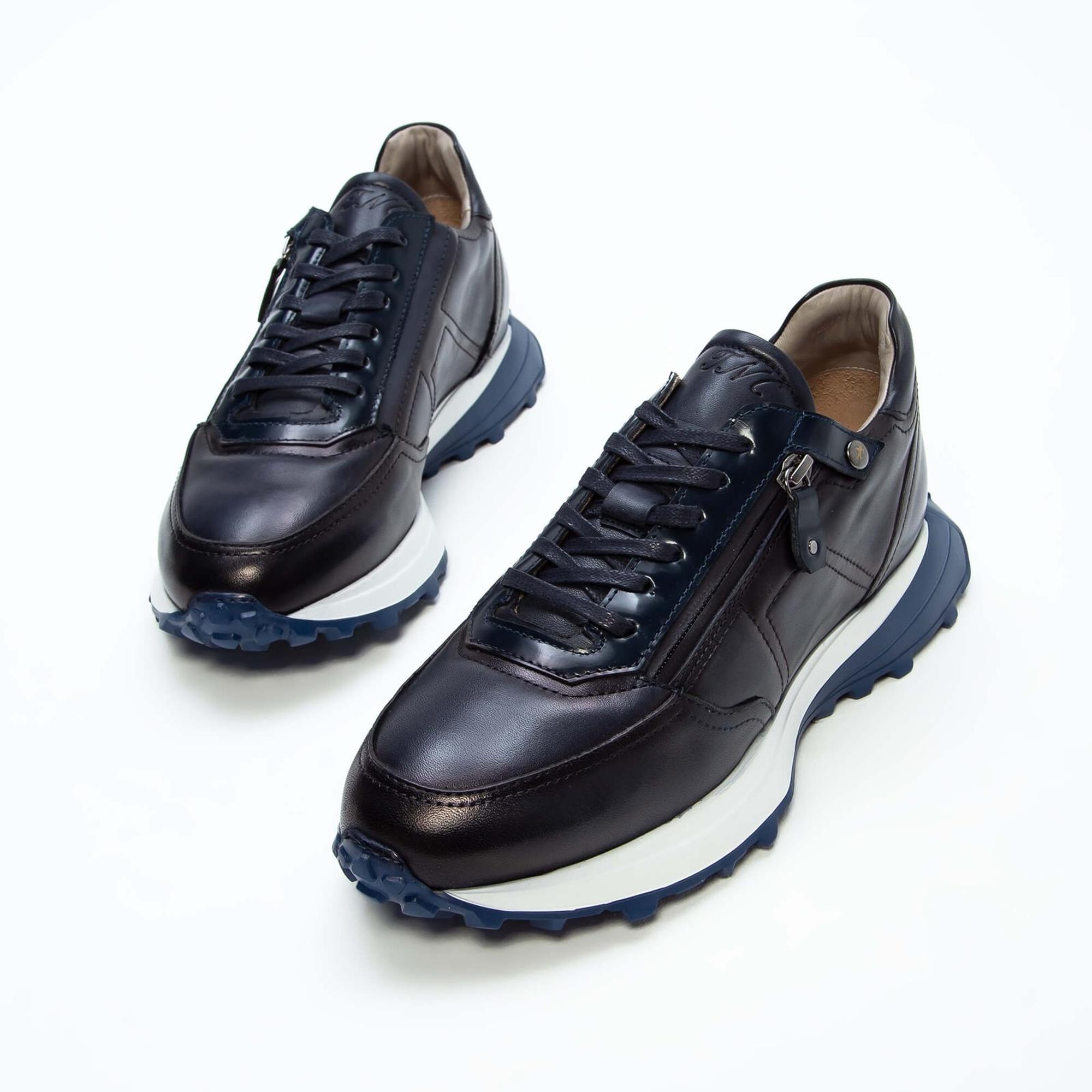 Tamer Tanca Erkek Hakiki Deri Lacivert Sneakers & Spor Ayakkabı