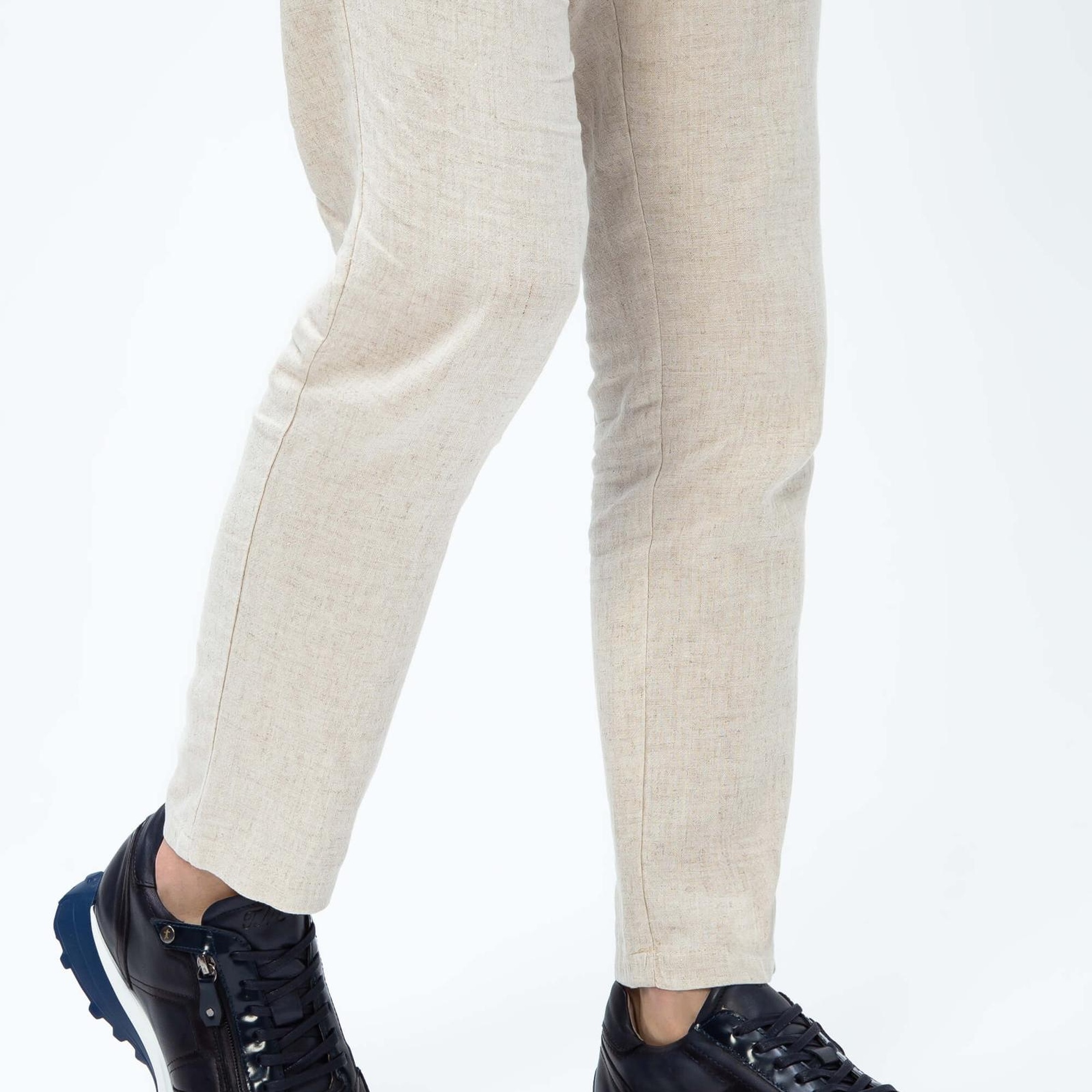 Tamer Tanca Erkek Hakiki Deri Lacivert Sneakers & Spor Ayakkabı