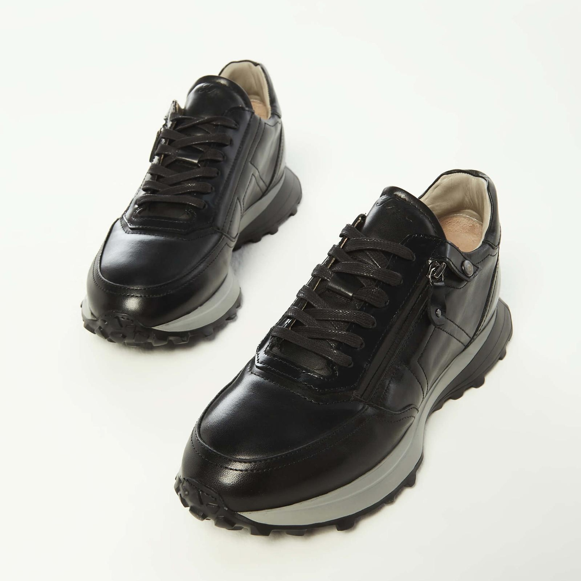 Tamer Tanca Erkek Hakiki Deri Siyah Sneakers & Spor Ayakkabı