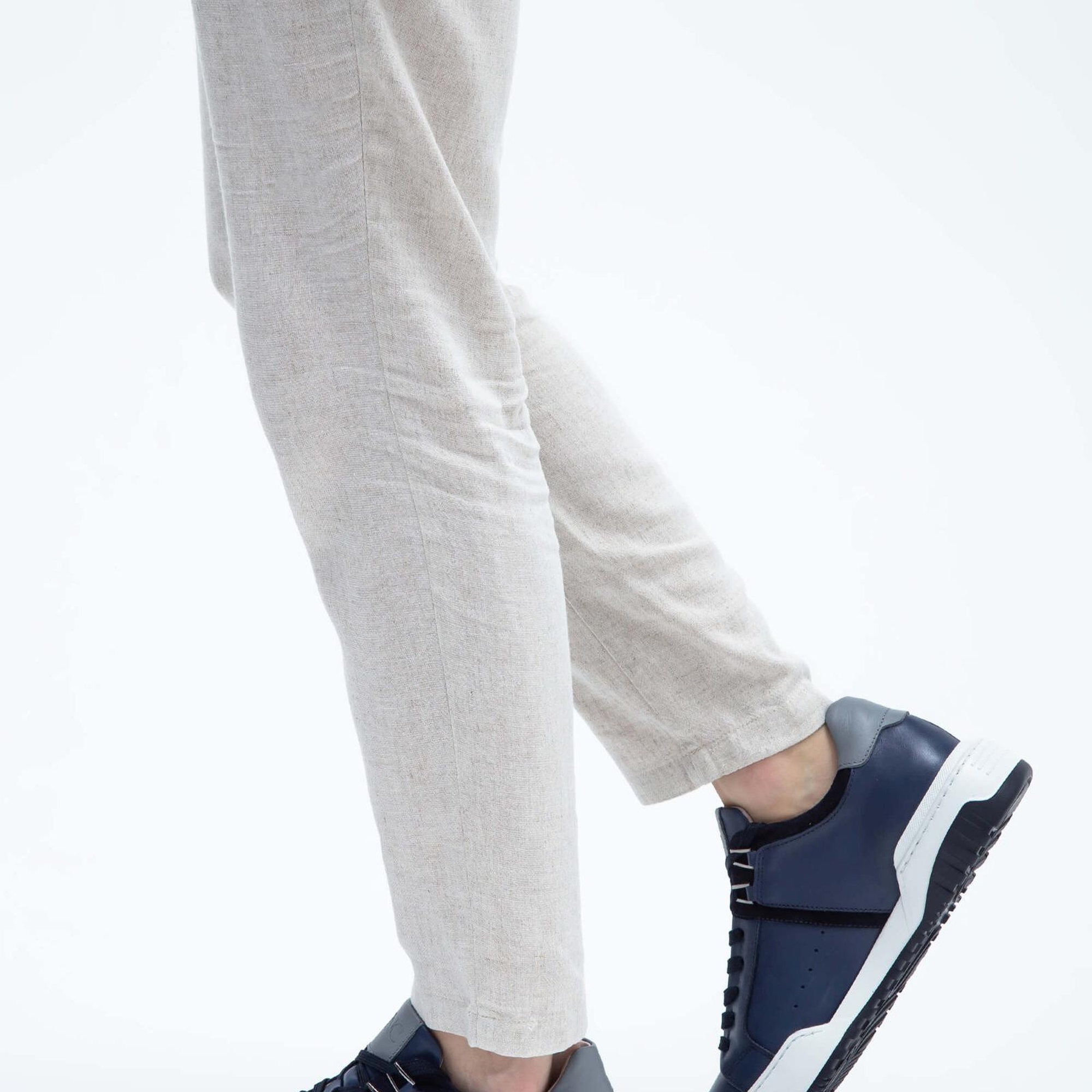 Tamer Tanca Erkek Hakiki Deri Lacivert Sneakers & Spor Ayakkabı