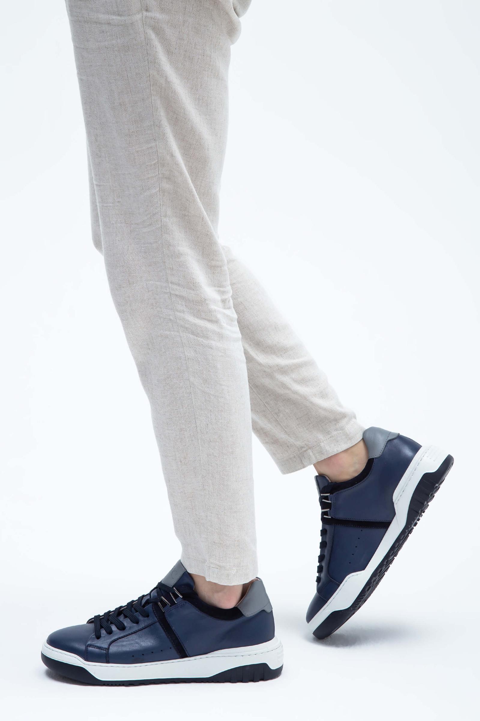  Tamer Tanca Erkek Hakiki Deri Lacivert Sneakers & Spor Ayakkabı