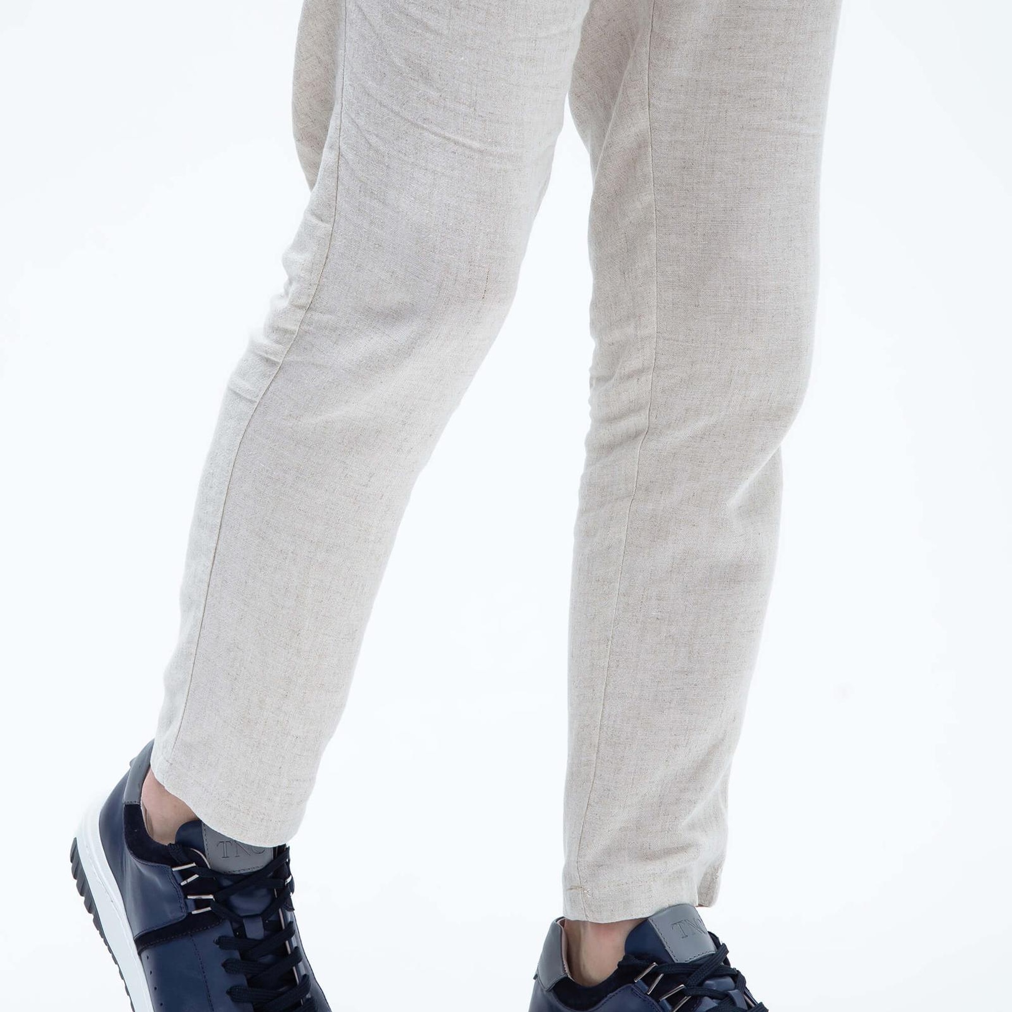 Tamer Tanca Erkek Hakiki Deri Lacivert Sneakers & Spor Ayakkabı