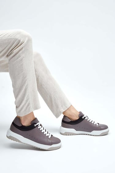  Tamer Tanca Erkek Hakiki Deri Vizon Napa Sneakers & Spor Ayakkabı