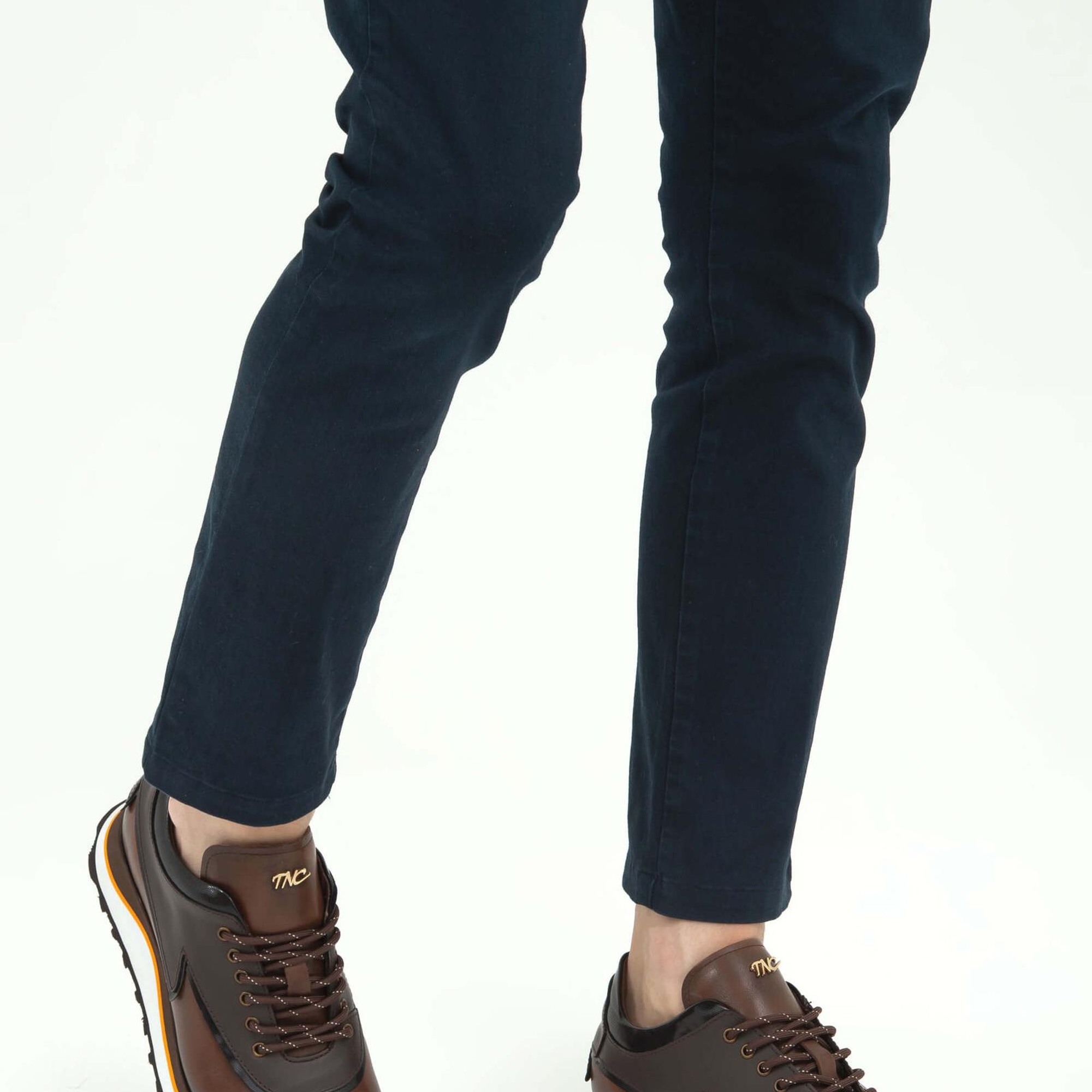 Tamer Tanca Erkek Hakiki Deri Kahverengi Sneakers & Spor Ayakkabı