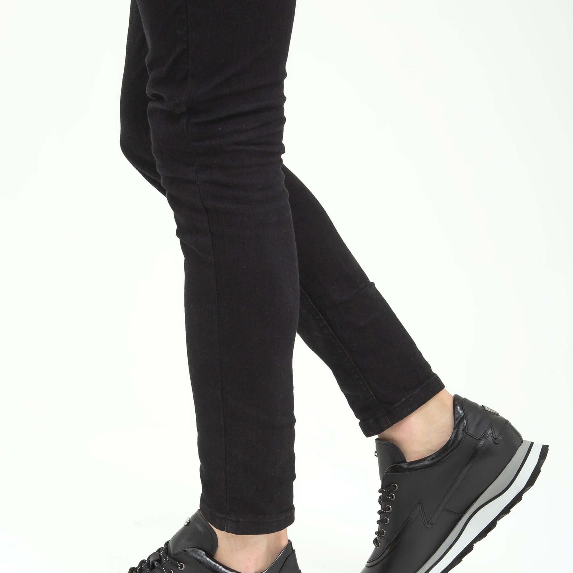 Tamer Tanca Erkek Hakiki Deri Siyah Sneakers & Spor Ayakkabı