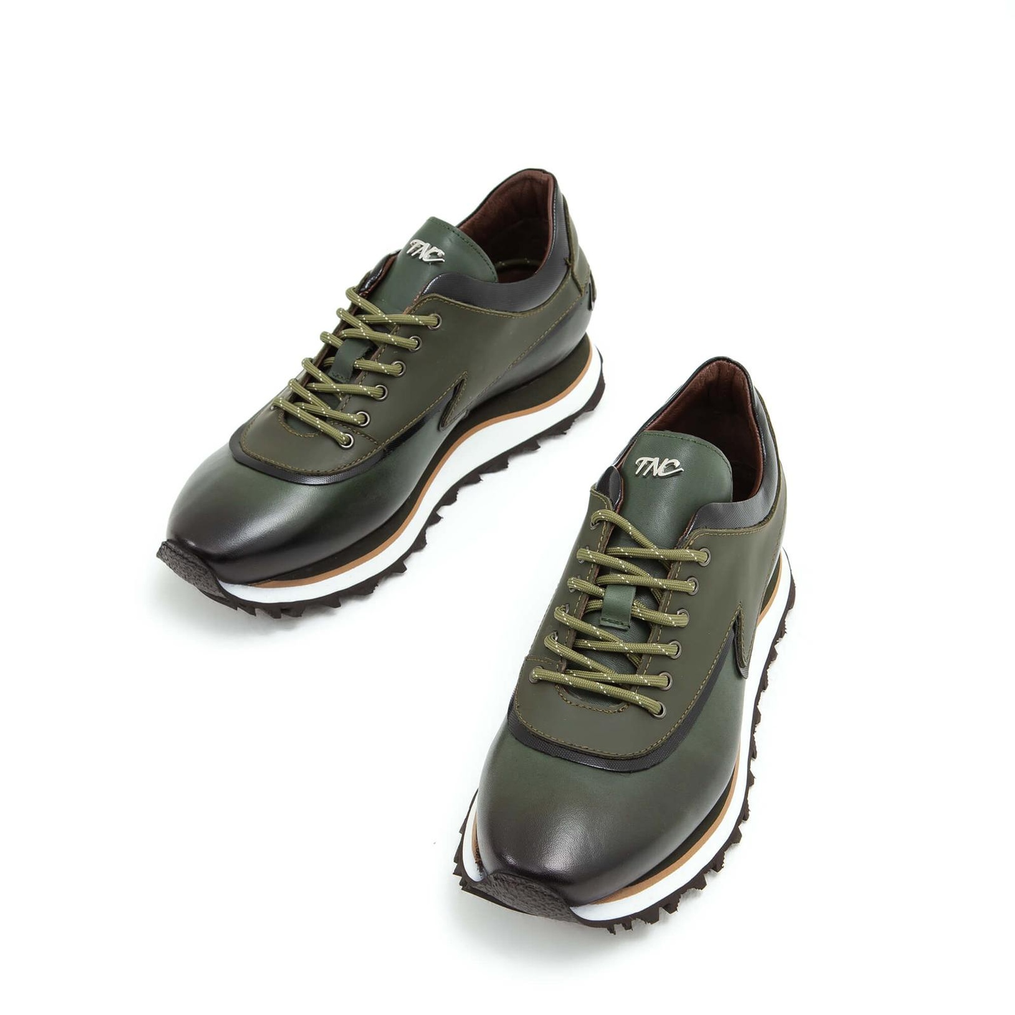 Tamer Tanca Erkek Hakiki Deri Haki Sneakers & Spor Ayakkabı