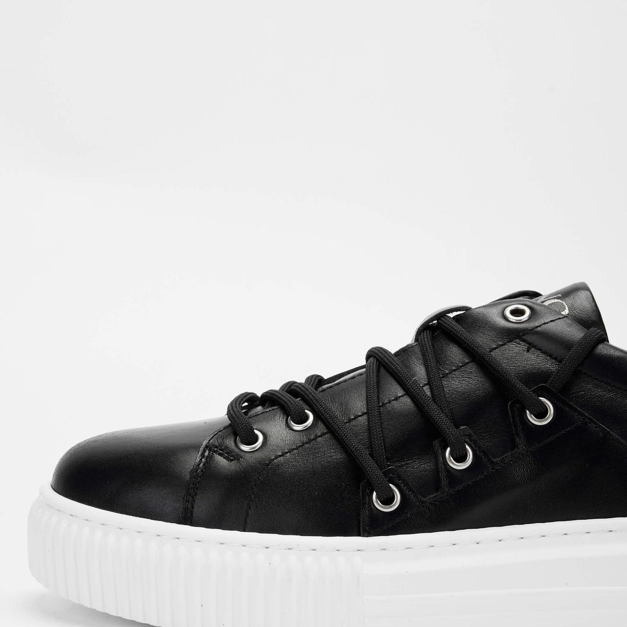 Tamer Tanca Erkek Hakiki Deri Siyah Sneakers & Spor Ayakkabı