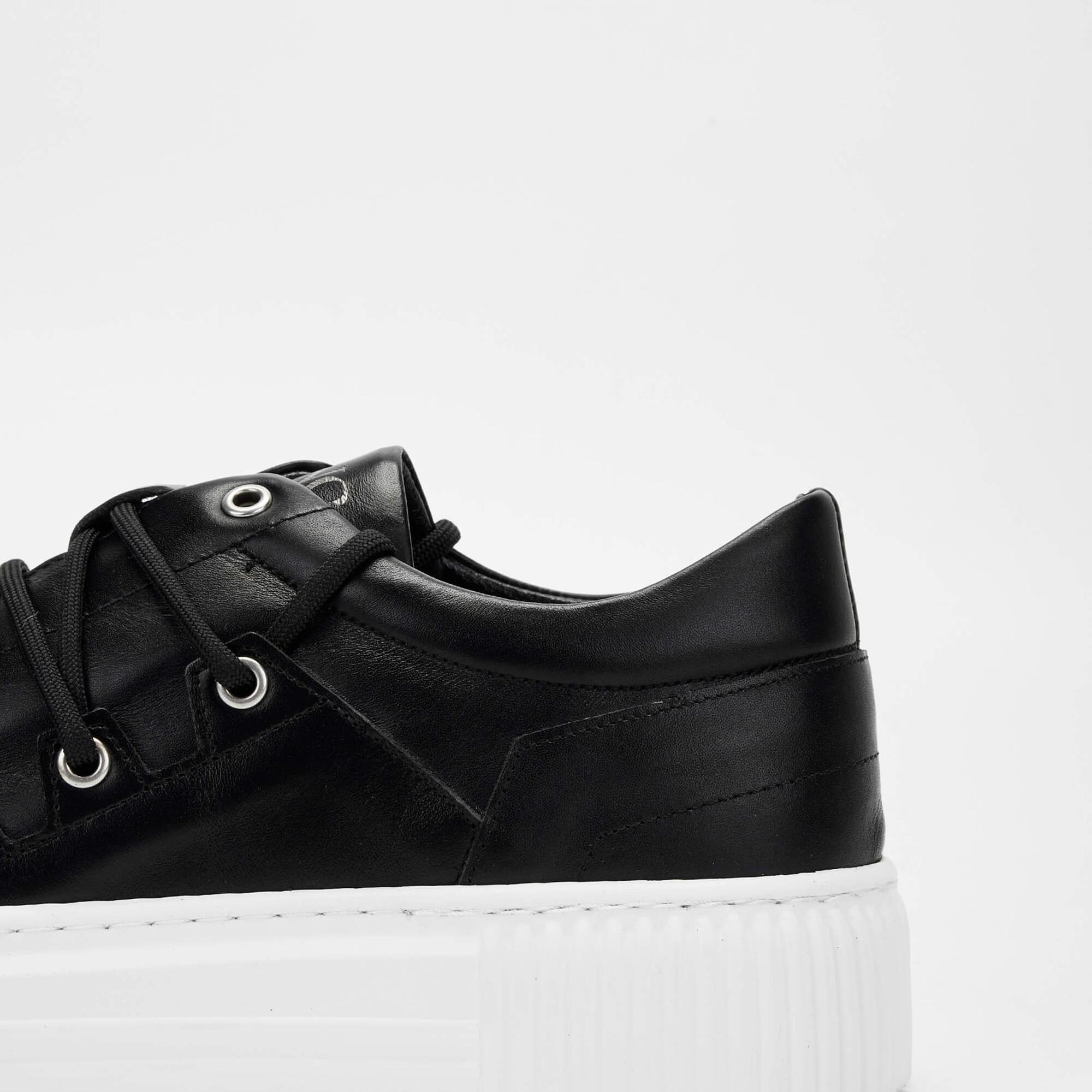 Tamer Tanca Erkek Hakiki Deri Siyah Sneakers & Spor Ayakkabı