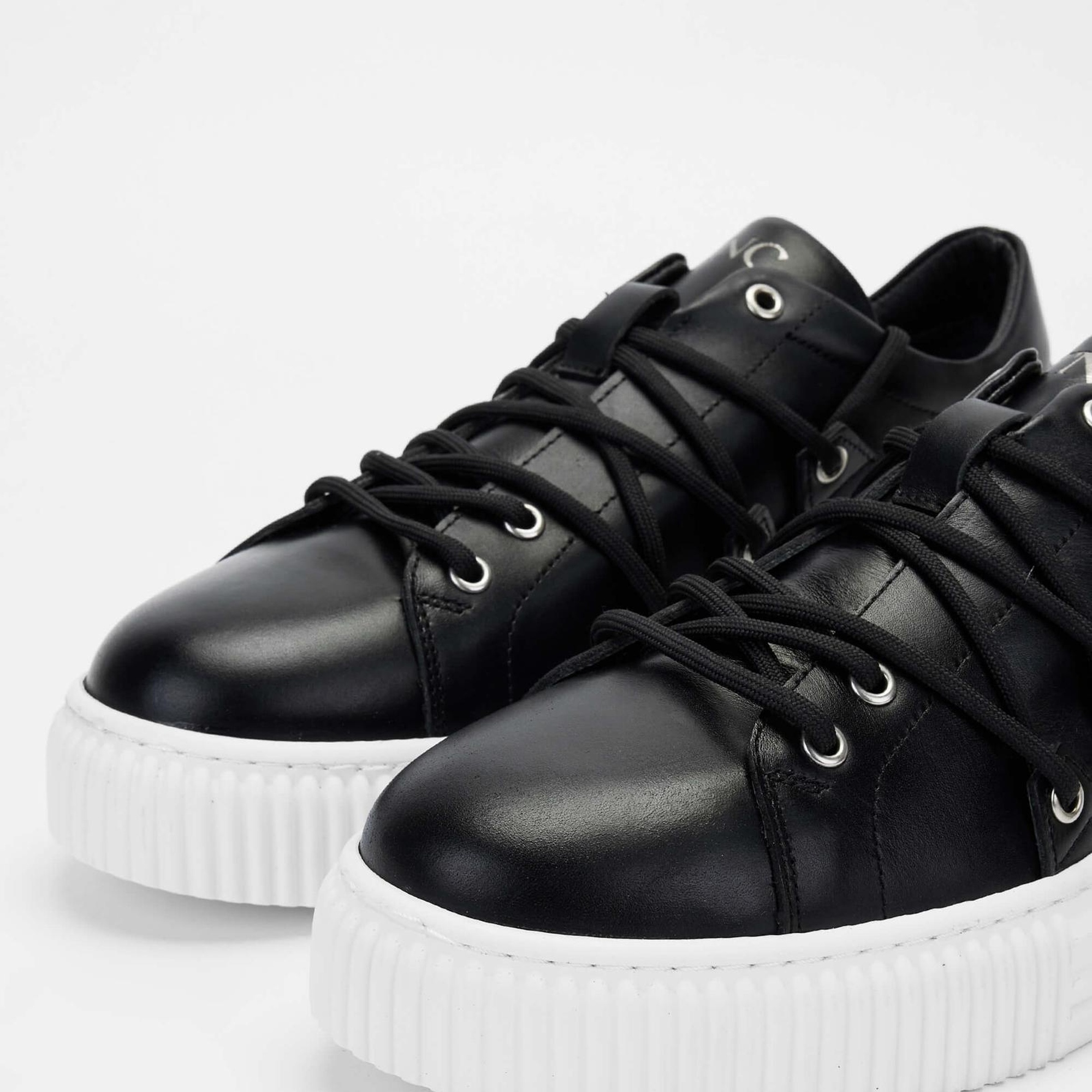 Tamer Tanca Erkek Hakiki Deri Siyah Sneakers & Spor Ayakkabı