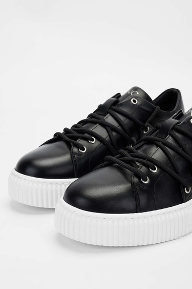  Tamer Tanca Erkek Hakiki Deri Siyah Sneakers & Spor Ayakkabı