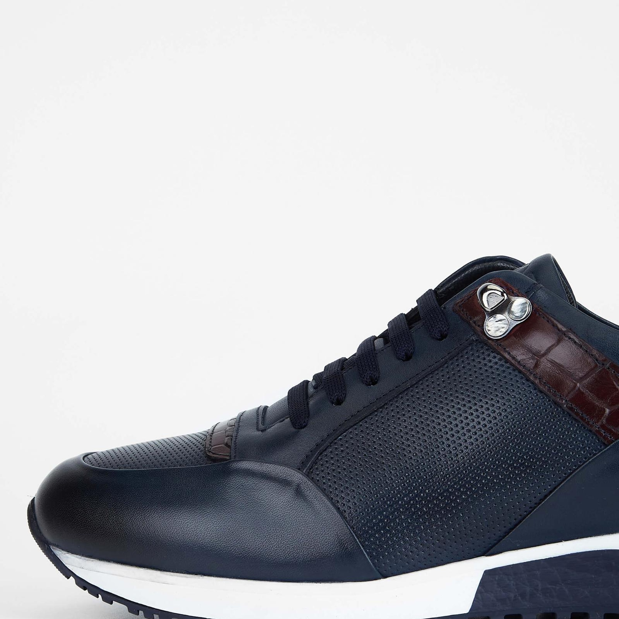 Tamer Tanca Erkek Hakiki Deri Lacivert Sneakers & Spor Ayakkabı