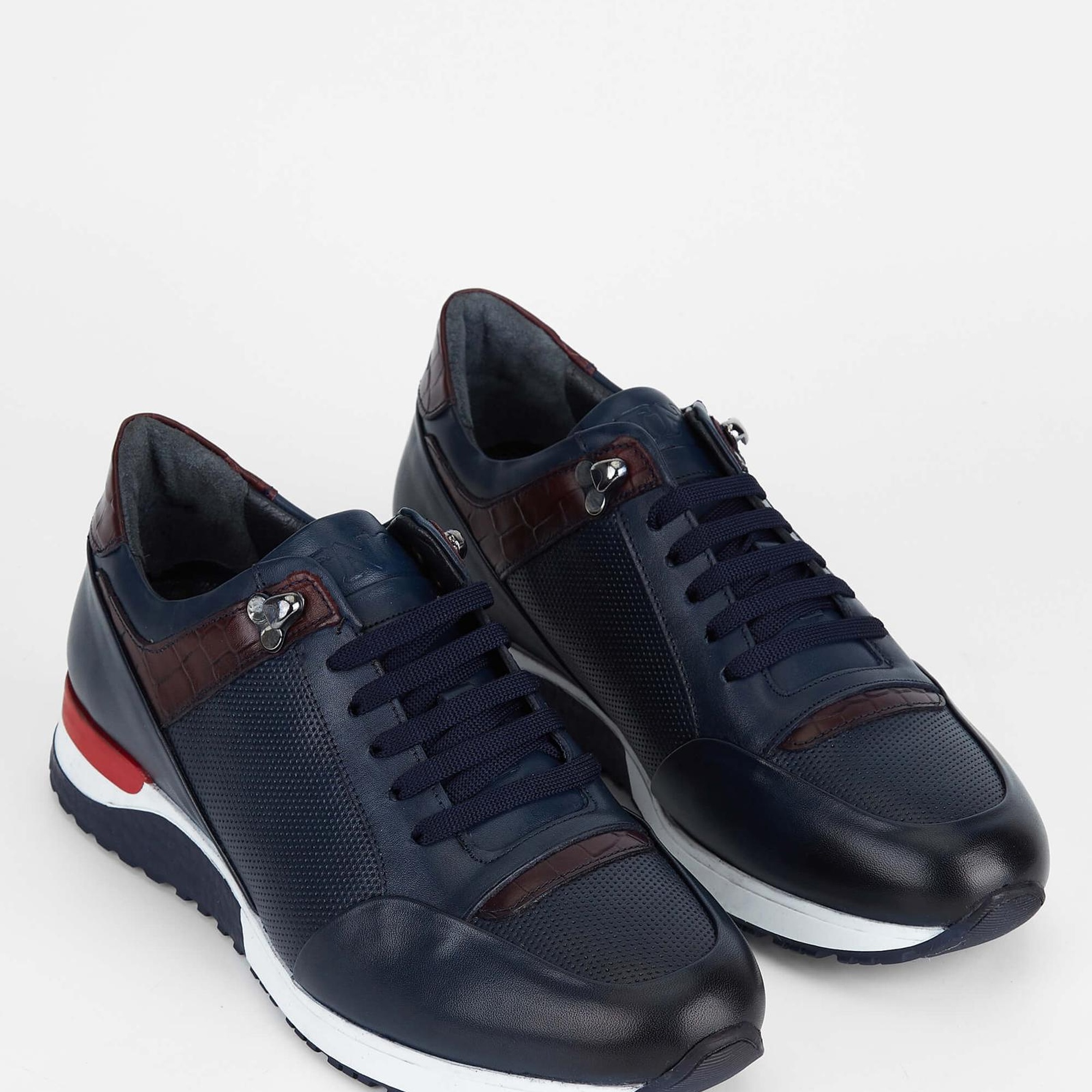 Tamer Tanca Erkek Hakiki Deri Lacivert Sneakers & Spor Ayakkabı