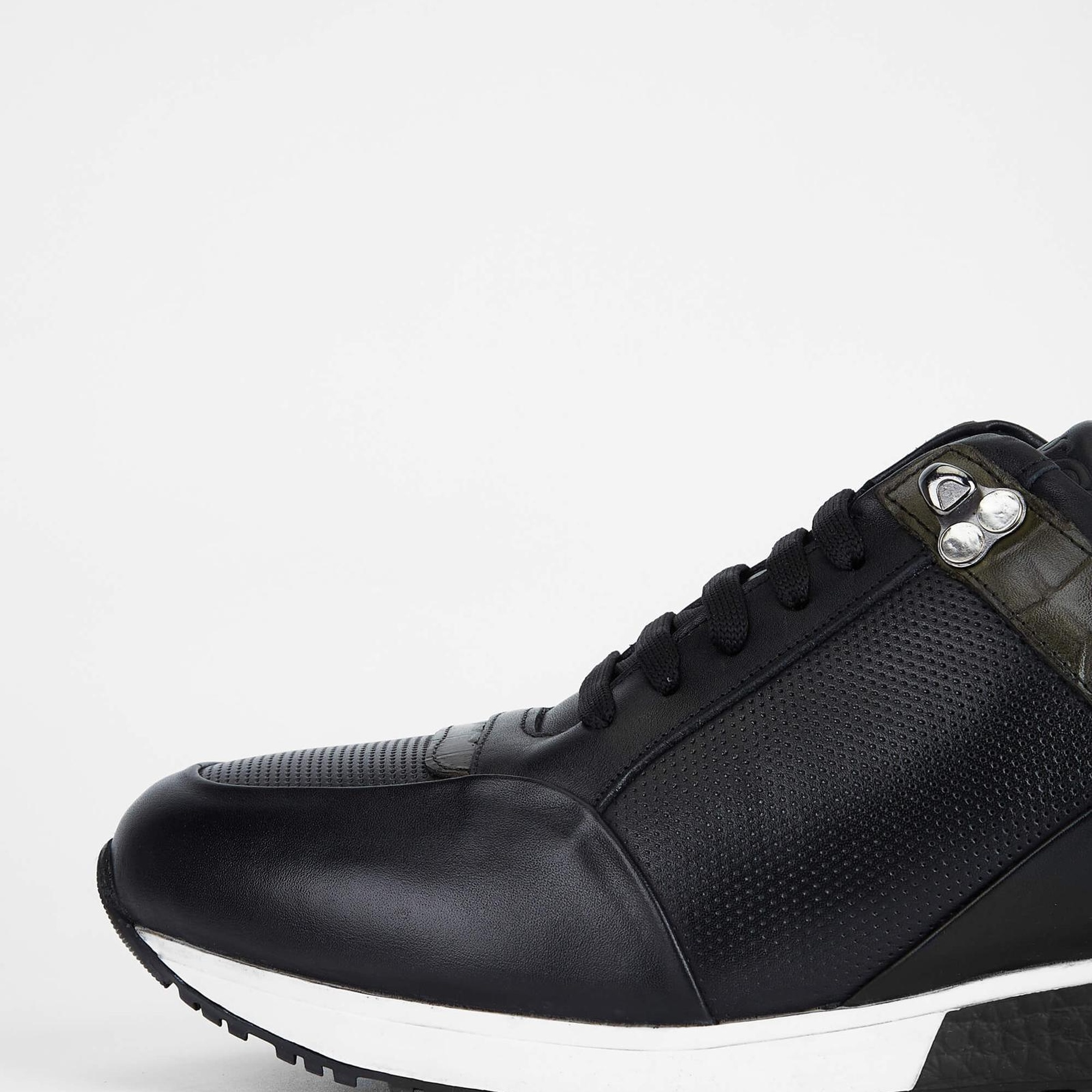 Tamer Tanca Erkek Hakiki Deri Siyah Sneakers & Spor Ayakkabı