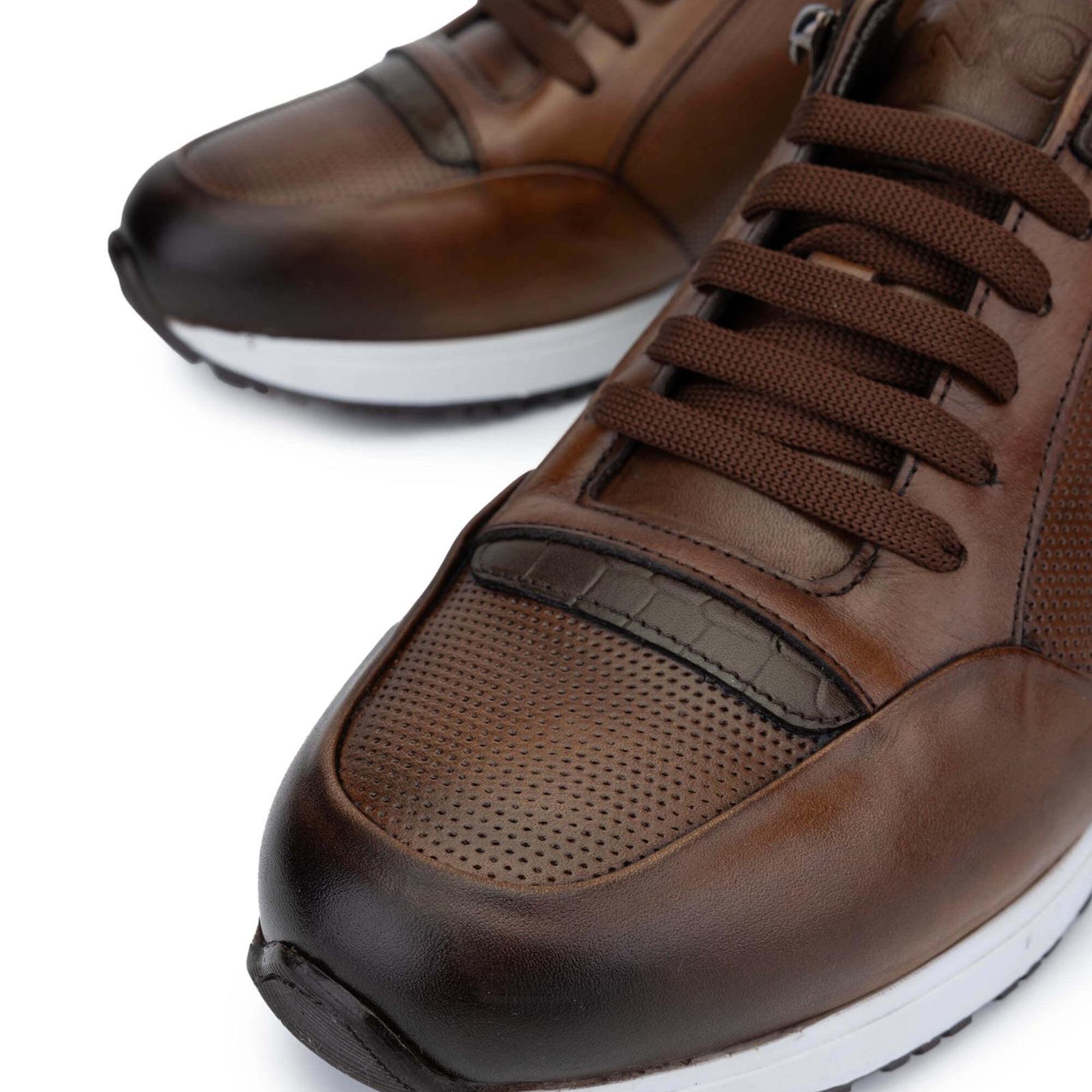 Tamer Tanca Erkek Hakiki Deri Kahverengi Sneakers & Spor Ayakkabı