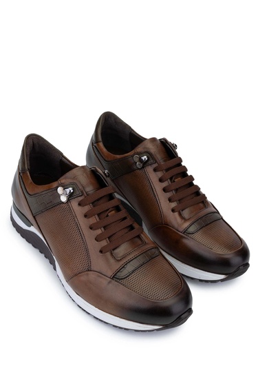  Tamer Tanca Erkek Hakiki Deri Kahverengi Sneakers & Spor Ayakkabı