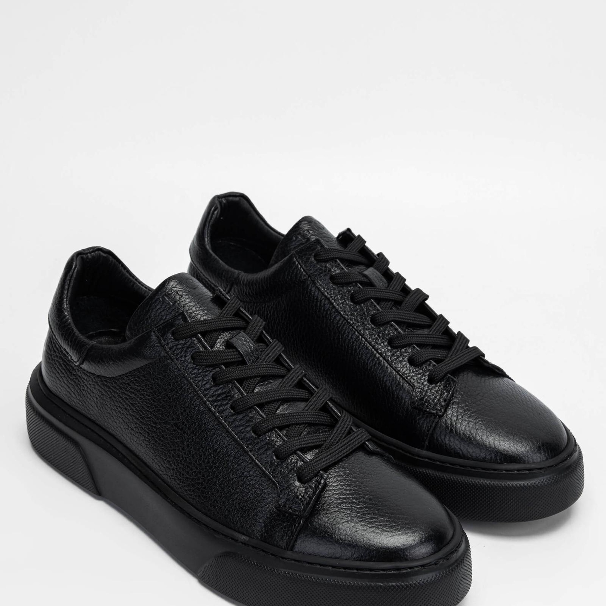 Tamer Tanca Erkek Hakiki Deri Siyah Taban Sneakers & Spor Ayakkabı