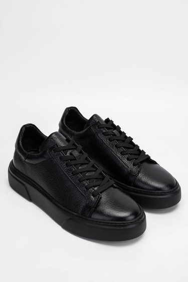  Tamer Tanca Erkek Hakiki Deri Siyah Taban Sneakers & Spor Ayakkabı