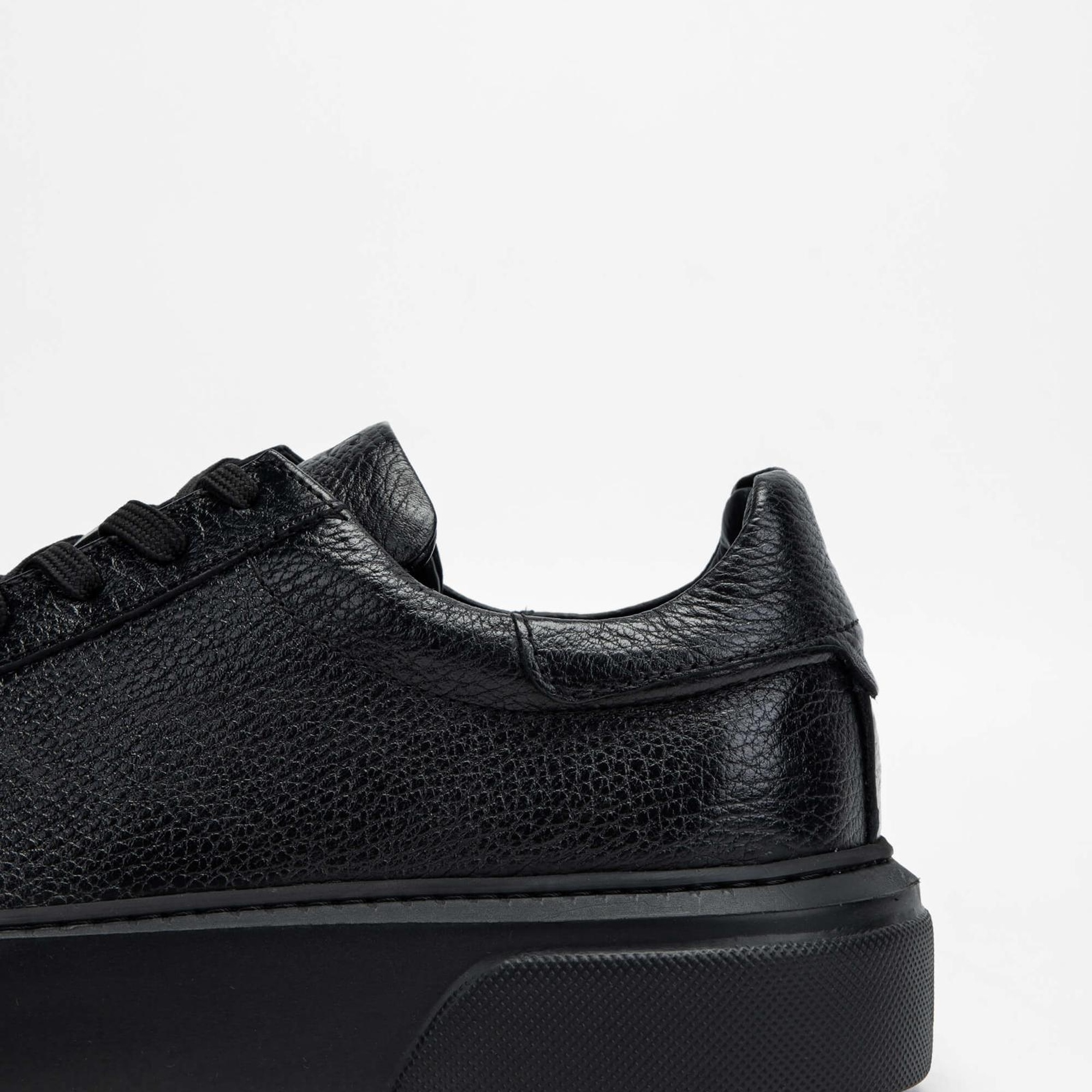 Tamer Tanca Erkek Hakiki Deri Siyah Taban Sneakers & Spor Ayakkabı