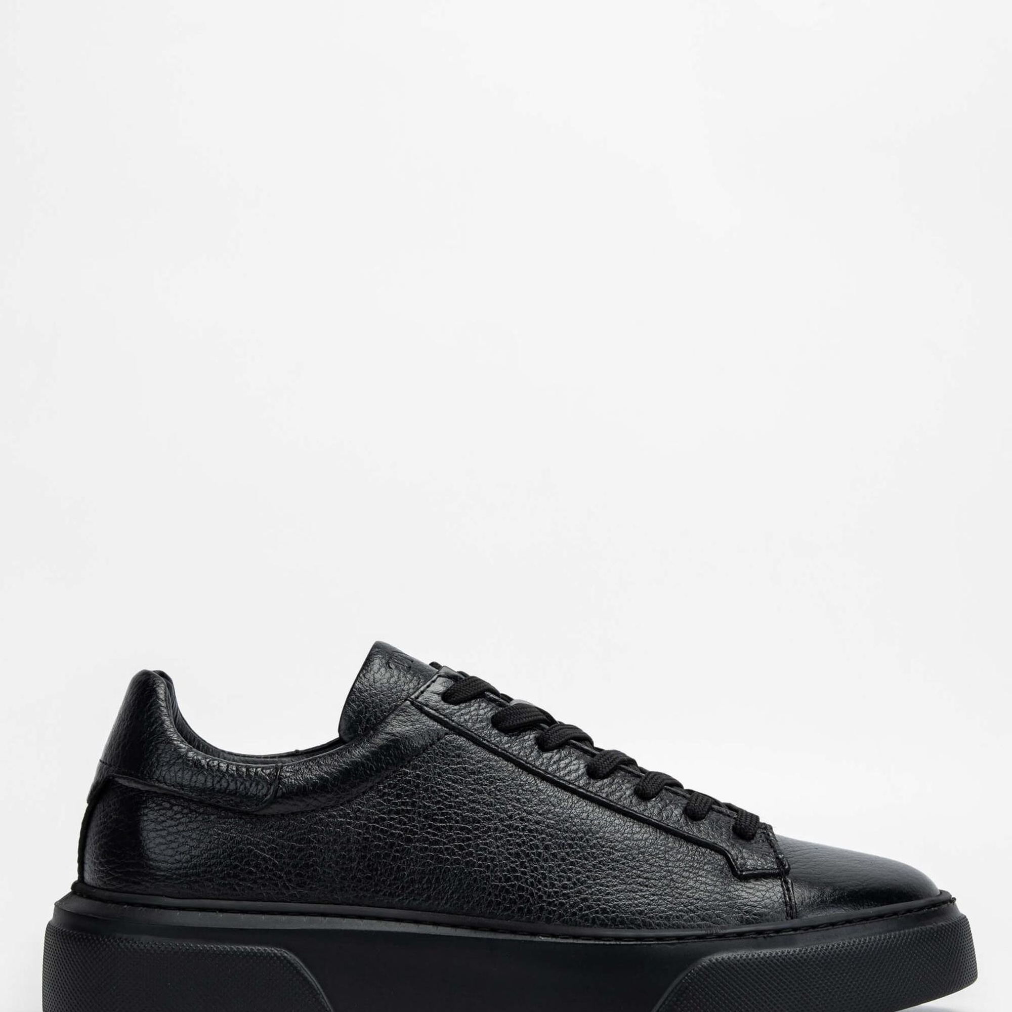 Tamer Tanca Erkek Hakiki Deri Siyah Taban Sneakers & Spor Ayakkabı