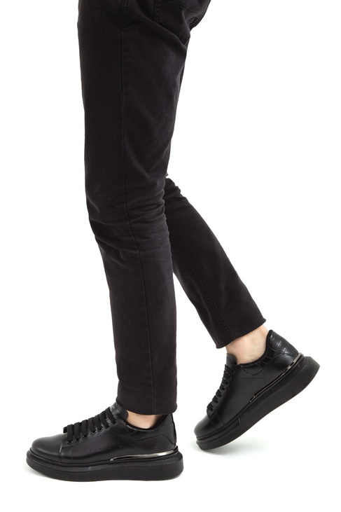  Tamer Tanca Erkek Vegan Siyah Sneakers & Spor Ayakkabı