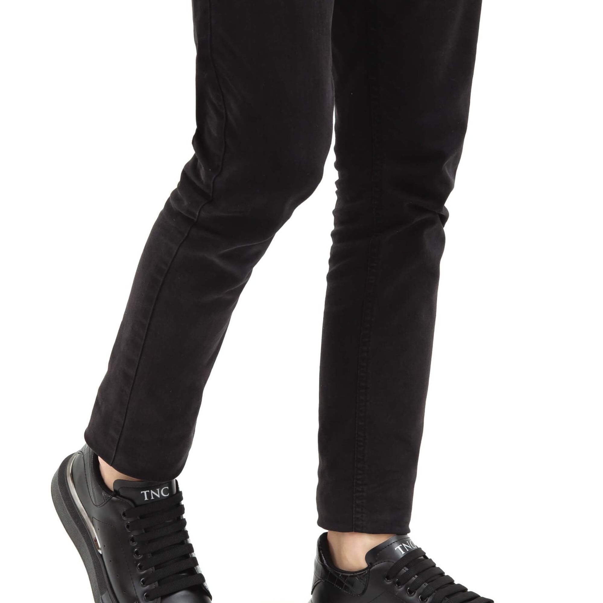 Tamer Tanca Erkek Vegan Siyah Sneakers & Spor Ayakkabı