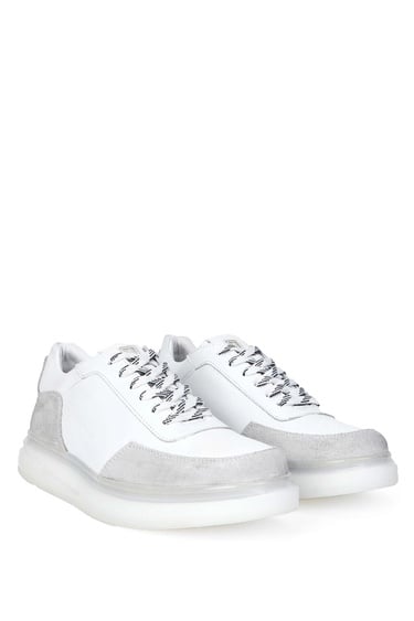  Tamer Tanca Erkek Hakiki Deri Beyaz Sneakers & Spor Ayakkabı