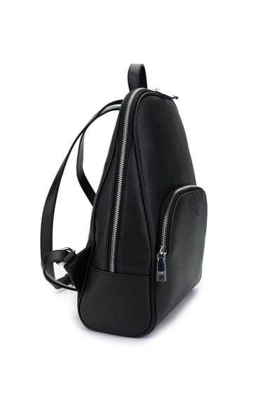  Tamer Tanca Kadın Vegan Siyah Floter Sırt Çantası