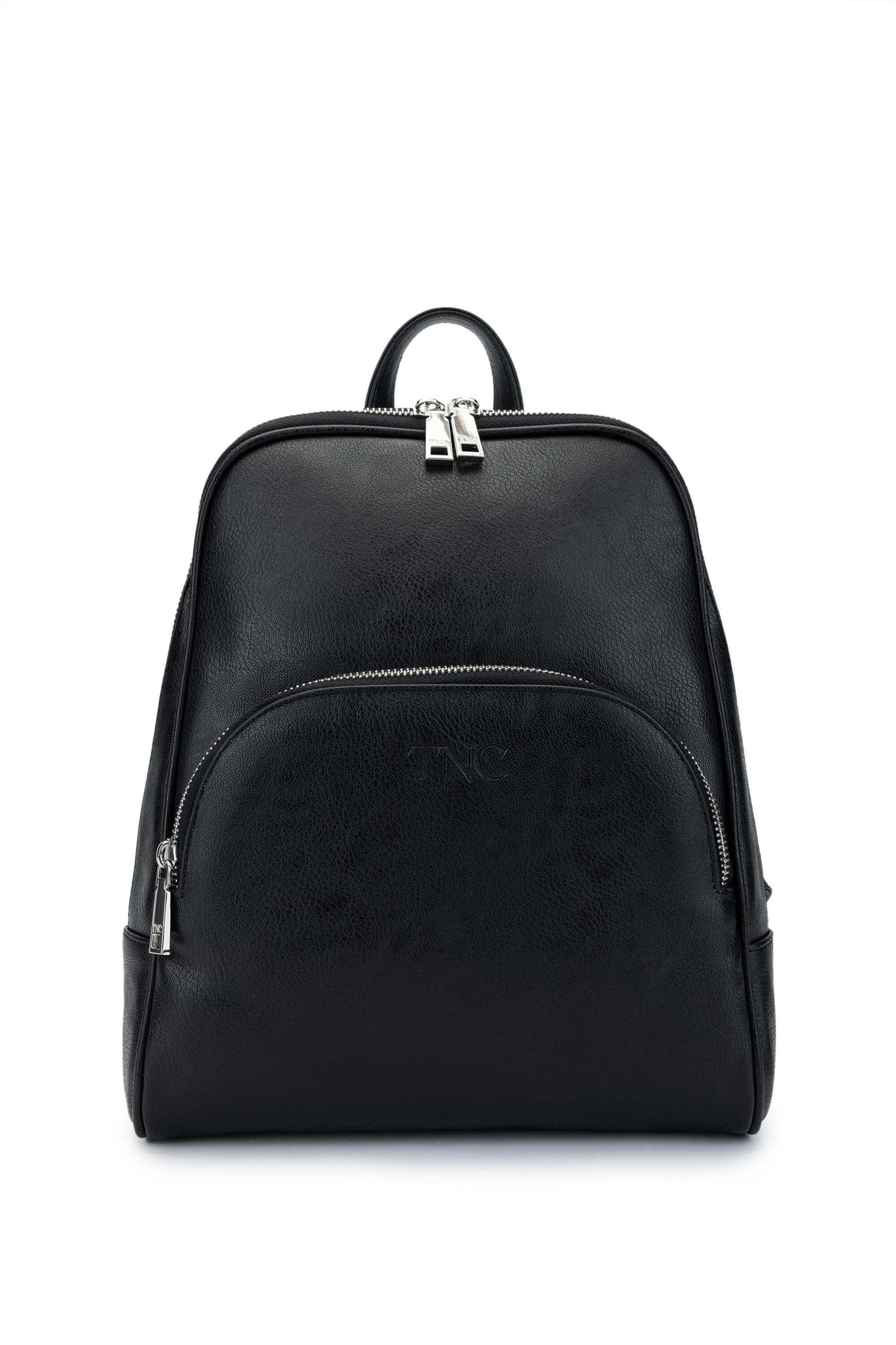  Tamer Tanca Kadın Vegan Siyah Sırt Çantası