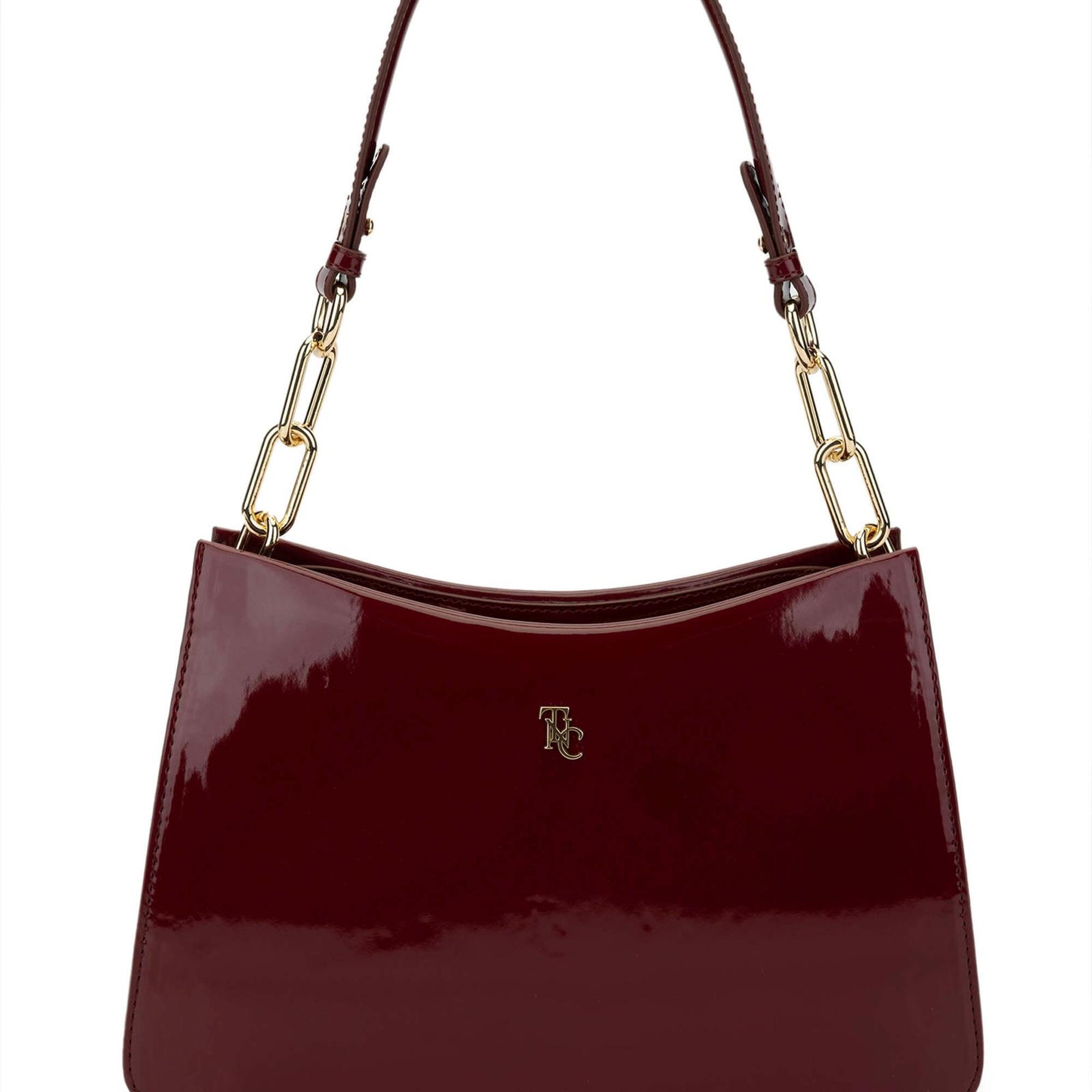 Tamer Tanca Kadın Vegan Bordo Rugan Omuz Çanta