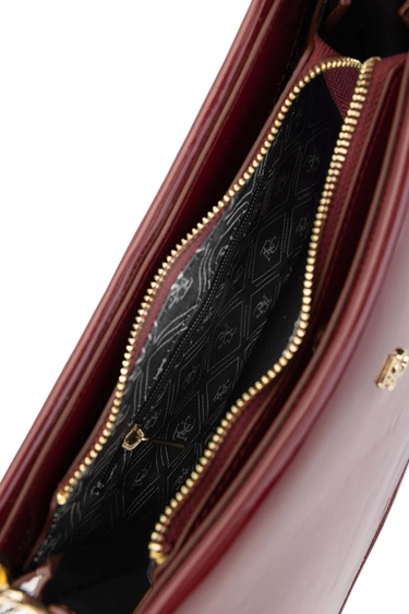  Tamer Tanca Kadın Vegan Bordo Rugan Omuz Çanta