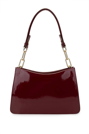  Tamer Tanca Kadın Vegan Bordo Rugan Omuz Çanta