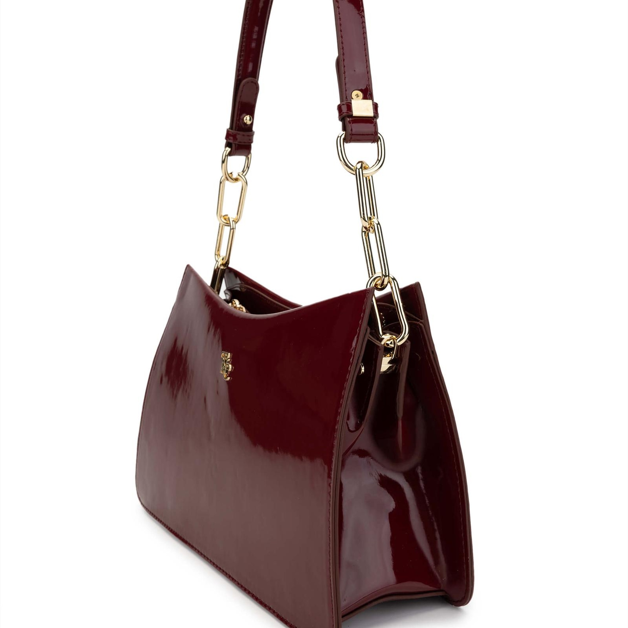 Tamer Tanca Kadın Vegan Bordo Rugan Omuz Çanta