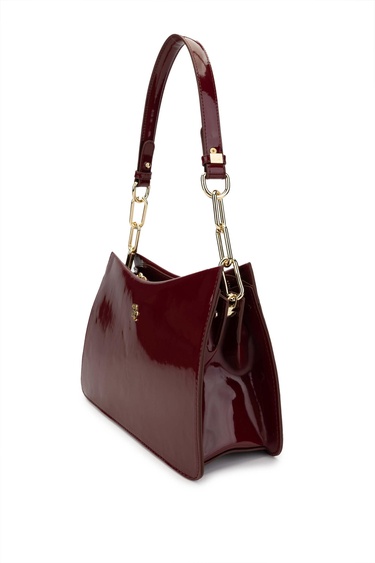  Tamer Tanca Kadın Vegan Bordo Rugan Omuz Çanta