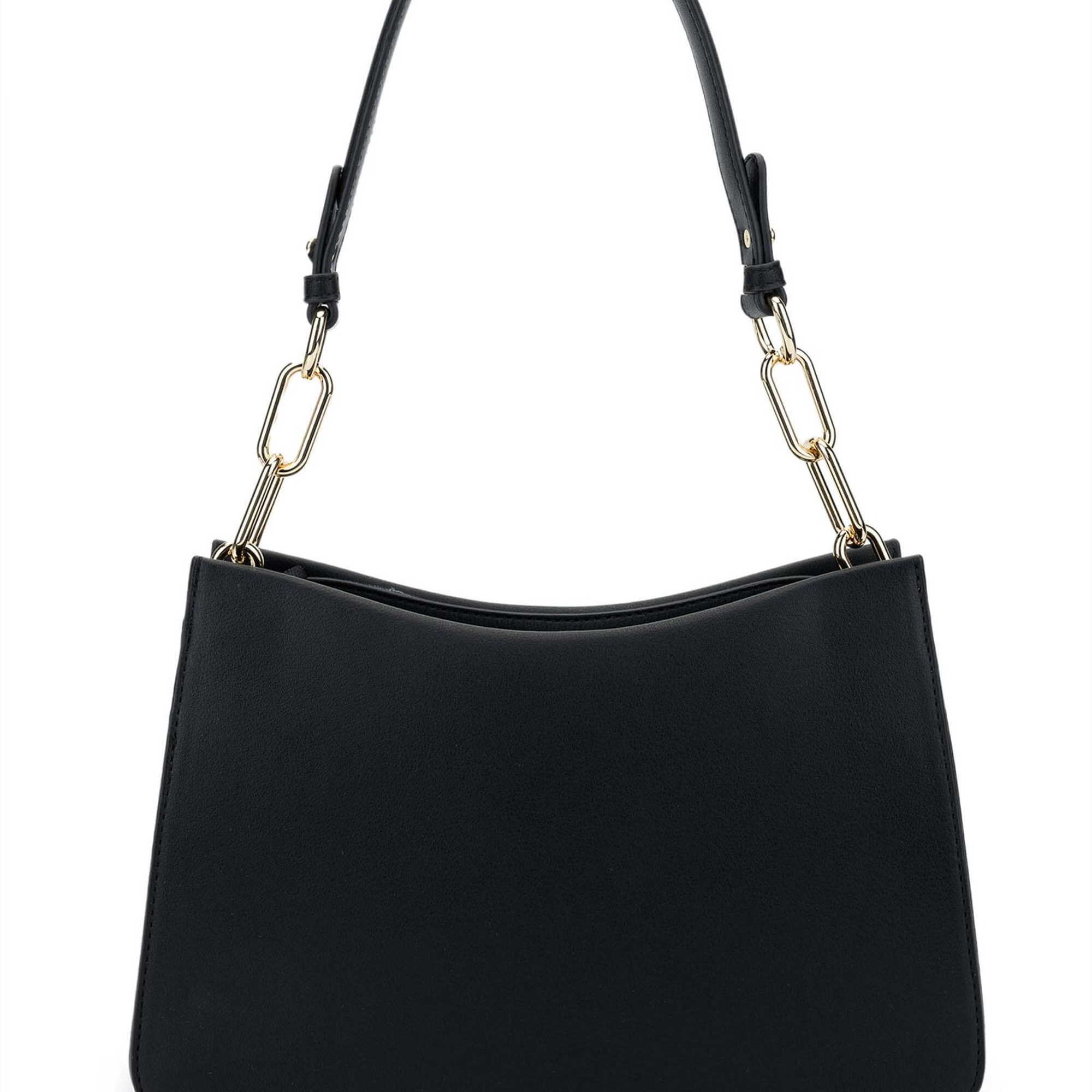 Tamer Tanca Kadın Vegan Siyah Deri Omuz Çanta