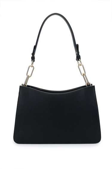  Tamer Tanca Kadın Vegan Siyah Deri Omuz Çanta