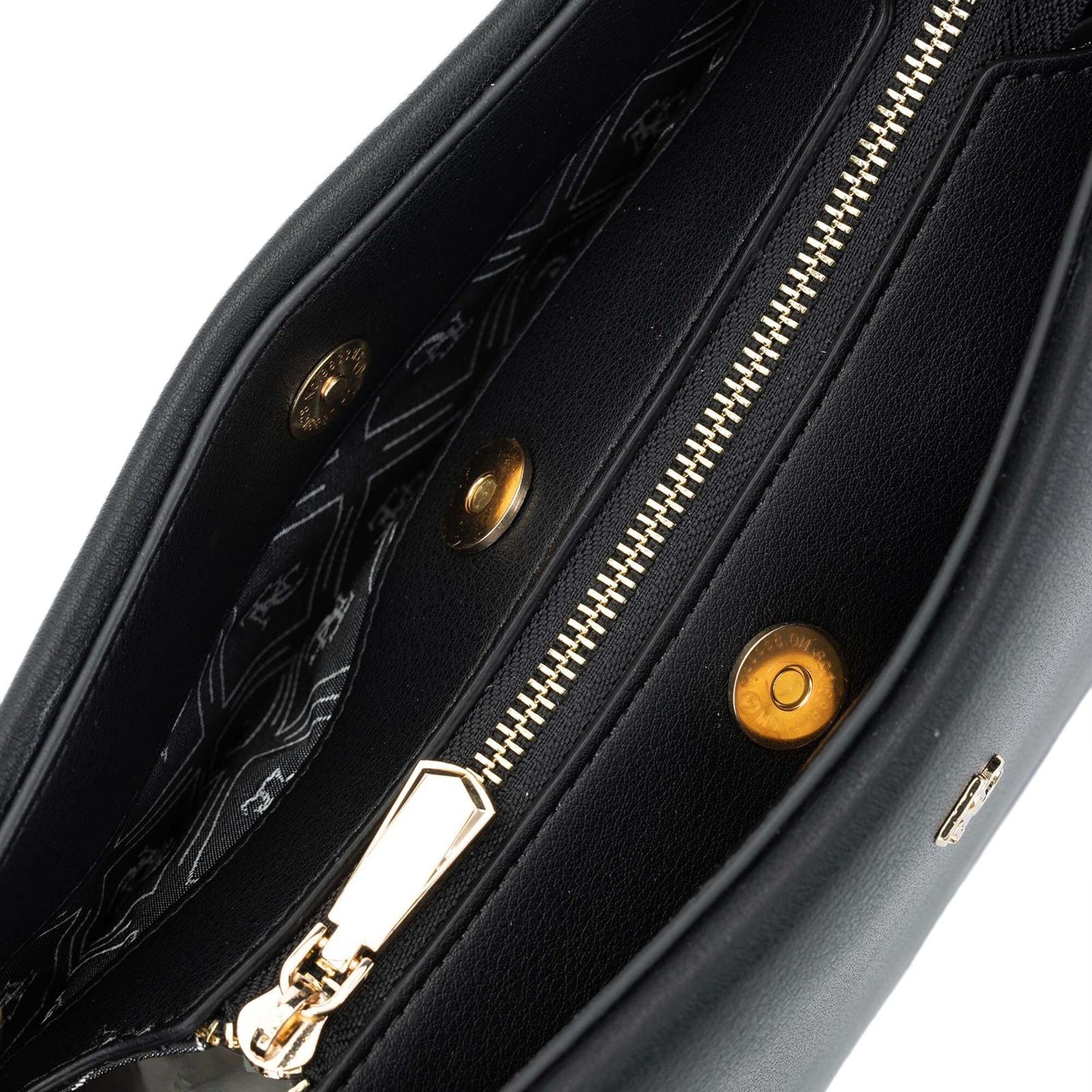 Tamer Tanca Kadın Vegan Siyah Deri Omuz Çanta