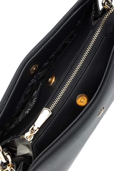  Tamer Tanca Kadın Vegan Siyah Deri Omuz Çanta