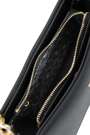  Tamer Tanca Kadın Vegan Siyah Deri Omuz Çanta