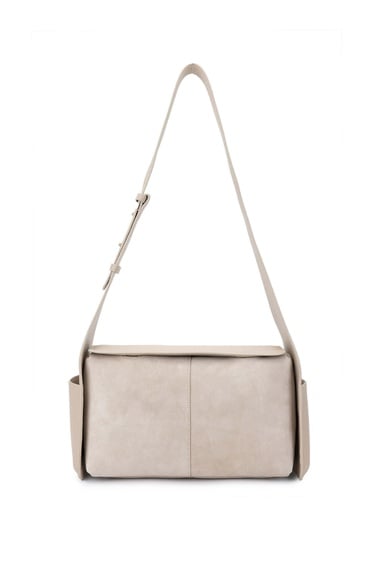  Tamer Tanca Kadın Deri/Vegan Bej Süet Omuz Çanta