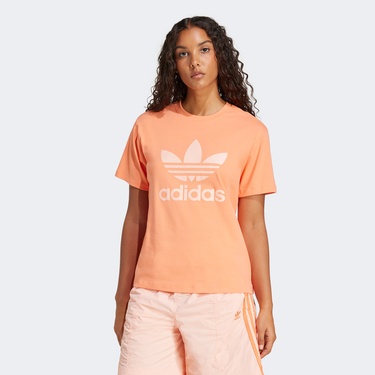  adidas Trefoil Kadın Turuncu T-Shirt