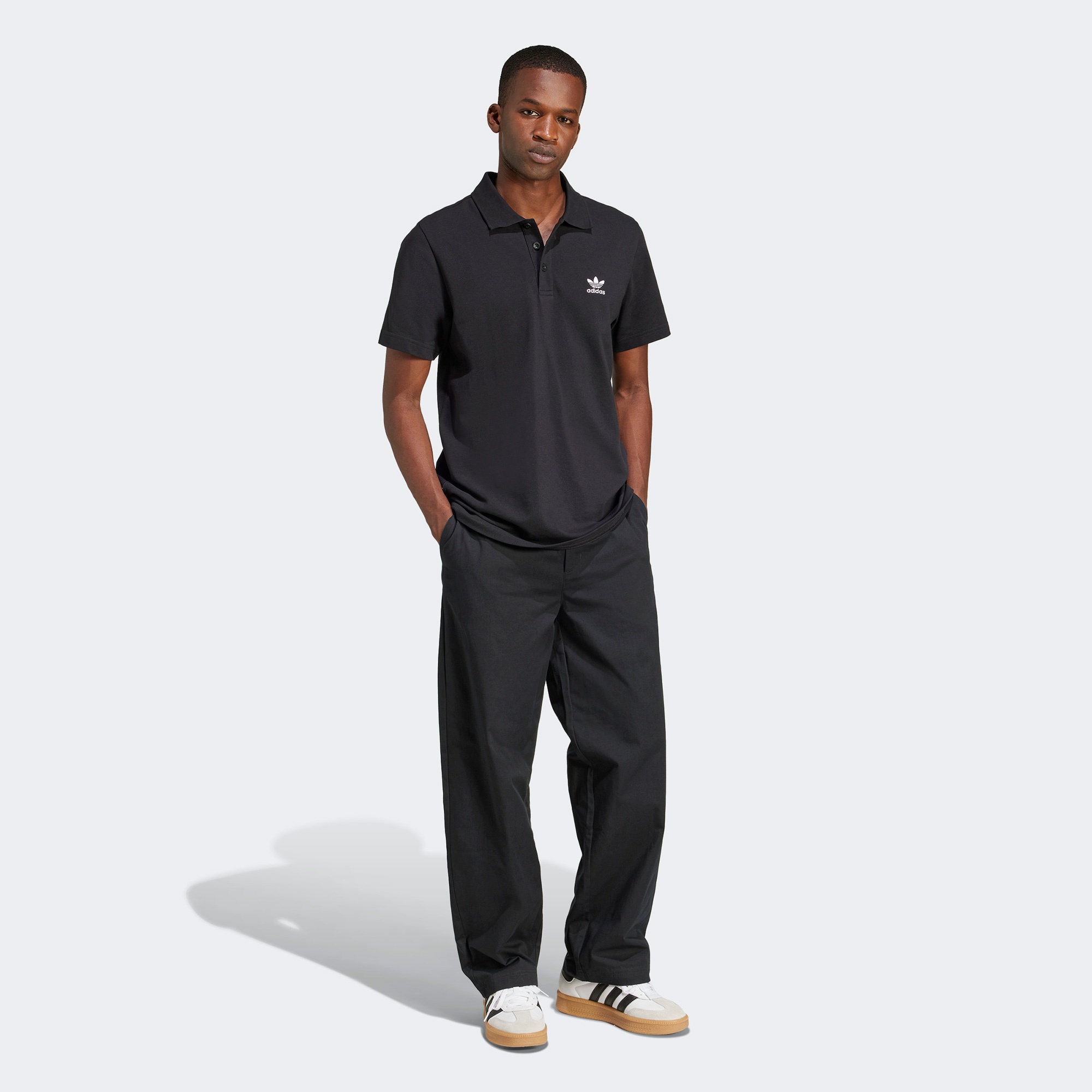 adidas Trefoil Essentials Erkek Siyah Polo
